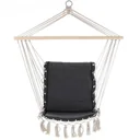 Hanging chair grey 55x100cm with fringes