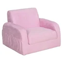 Children's armchair with fold-out cushion