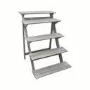 Flower staircase large, grey