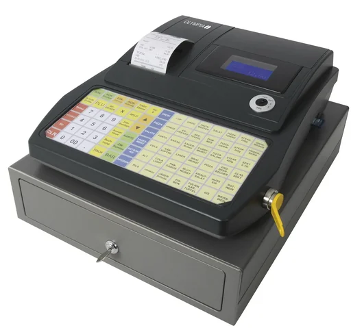 "Cash register with 3 + 8 compartments, flat keyboard and TSE 3-year license image"