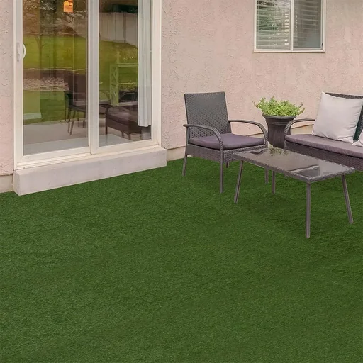 "Artificial grass carpet for balcony and terrace green image"