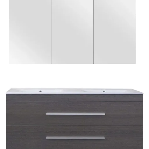 "Bathroom furniture Style 120cm - black oak image"
