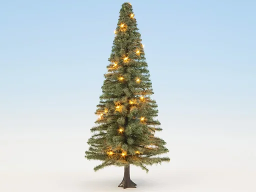 "Illuminated Christmas tree, green, with 30 LEDs, 12 cm high image"