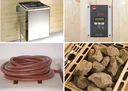 Sauna heater set 3 - 9.0 kW OS with heater connection cable