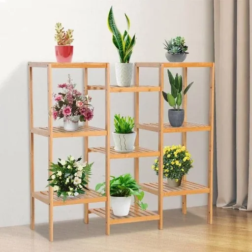 "Bathroom shelf with 9 shelves image"