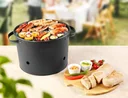 2-in-1 hybrid electric and charcoal grill, 1400 watts