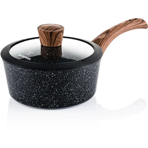 "Cooking pot 18 cm Black Marble Wood image"