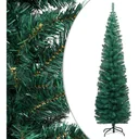 Christmas tree with stand narrow 240 cm PVC green