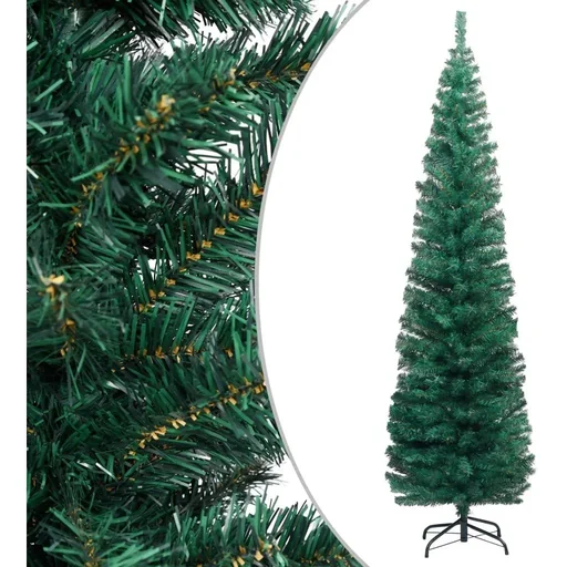 "Christmas tree with stand narrow 240 cm PVC green image"