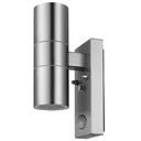 Wall light stainless steel lilac with sensor