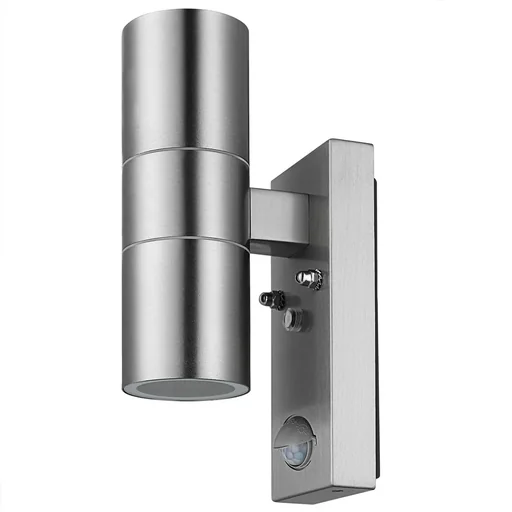 "Wall light stainless steel lilac with sensor image"