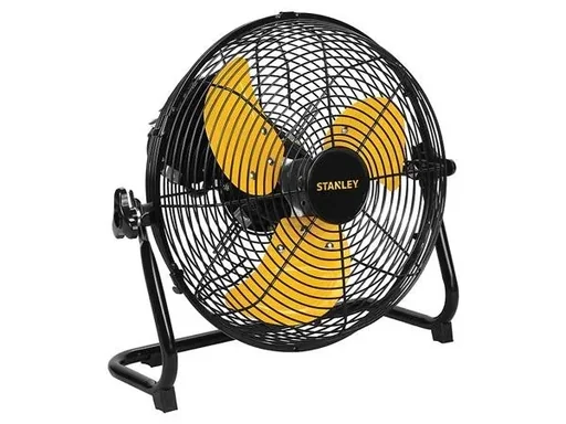 "Floor fan steel Ø 30.5 cm black/yellow image"