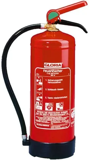 "Fire extinguisher 6 kg - powder extinguisher for garages, hobby rooms, etc. image"