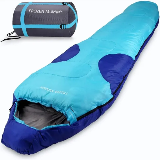 "Frozen Mummy sleeping bag up to -21°C blue image"
