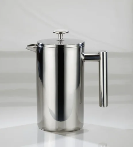 "Thermo coffee maker French Press, stainless steel image"