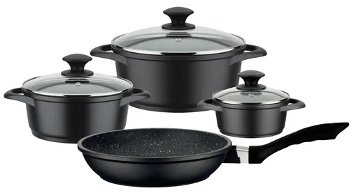 "7-piece Gourmet Granite cookware set image"