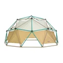 Geodome climbing sphere with tent