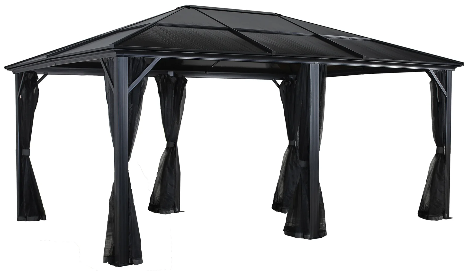 "Curtain set matching the Meridien 12x16 gazebo image"