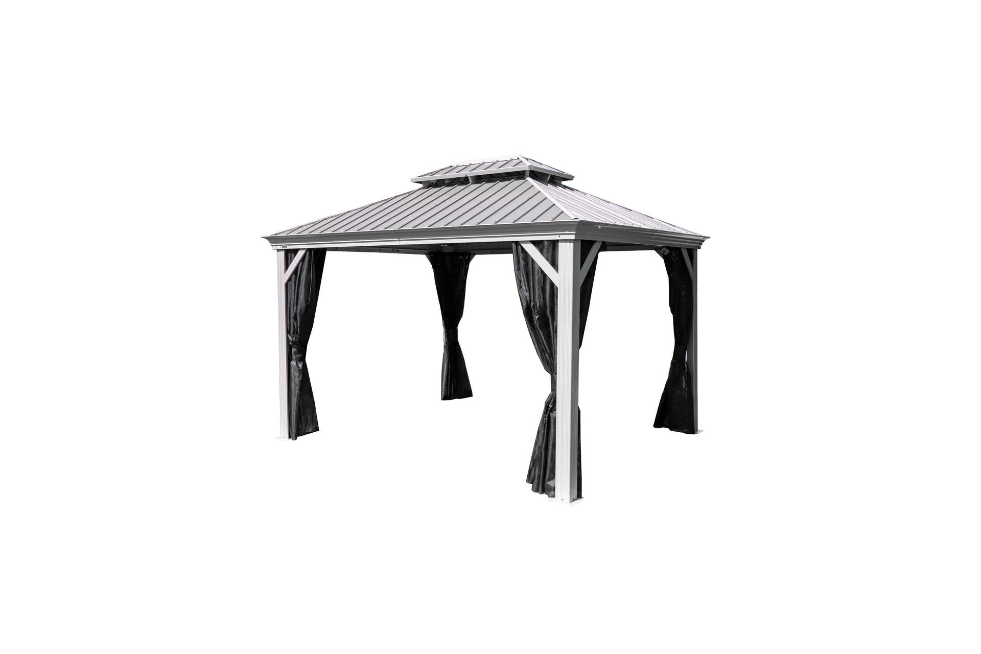 "Curtain set matching the gazebo Messina 12x16 champagne image"