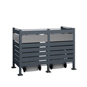 Westmann Waste Bin Enclosure Planum 2-Piece 120 cm Anthracite (2× 240 L)