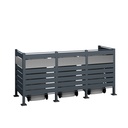 Westmann Waste Bin Enclosure Planum Triple 120 cm anthracite (3× 240 L)