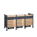 Westmann Waste Bin Enclosure Planum Triple 120 cm wood look (3× 240 L)