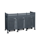 Westmann Waste Bin Enclosure Planum Triple 150 cm anthracite (3× 240 L)
