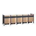 Westmann Bin Enclosure Planum 5-unit 120 cm wood look (5× 240 L)