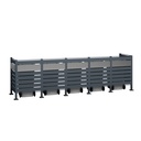 Westmann Waste Bin Enclosure Planum 5-unit 120 cm anthracite (5× 240 L)