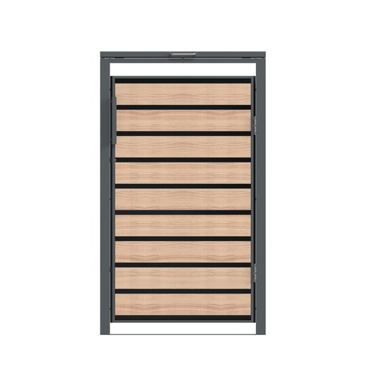 "Westmann Waste Bin Enclosure Lacina 1-unit wood look (1× 240 L) image"