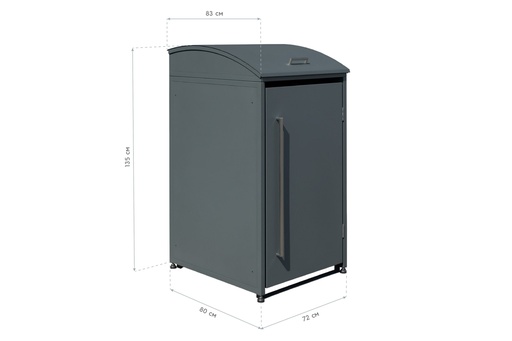 "Westmann Waste Bin Enclosure Moderna 1-unit anthracite (1× 240 L) image"