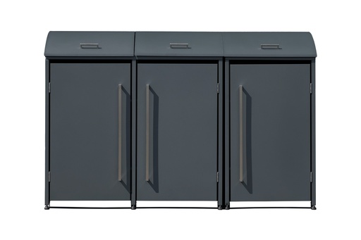 "Westmann Waste Bin Enclosure Moderna 3-piece anthracite (3× 240 L) image"