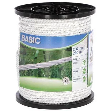 "Basic Strap, 6mm 200m, 6x0.20 stainless steel, white image"