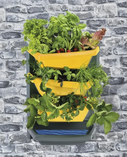 "Planting system basic element "Vertical Garden", color saffron image"