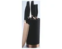 Knife block set "Quisin", including 5 kitchen knives, rose gold/black, 6-piece