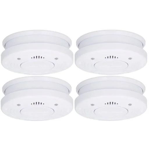 "4x Optical smoke detector 10-year lifetime - 85 dB - White image"