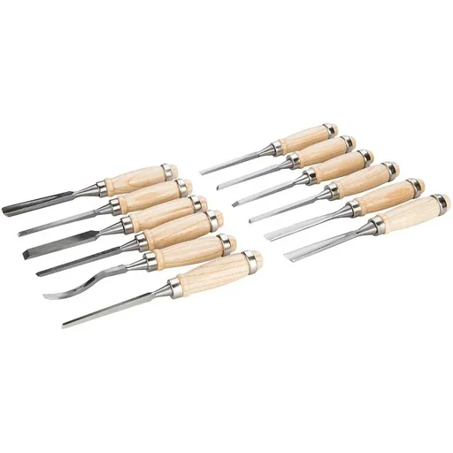 "12-piece wood chisel set 200 mm image"