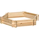 Raised bed hexagonal DIY planter planter made of wood for garden balcony natural 100 x 92 x 16 cm