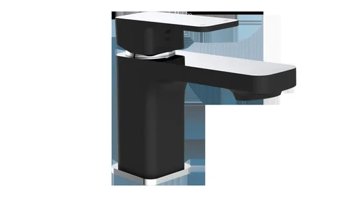"Basin faucet, black / chrome image"