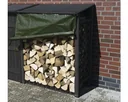 Firewood rack extension with weather protection anthracite