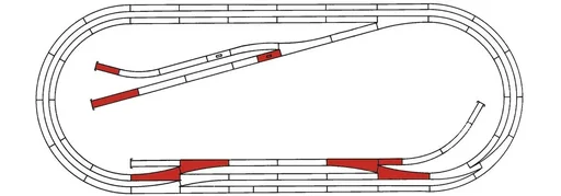 "ROCO LINE track set E (tracks with bedding) image"