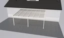 Patio roof Premium, white, 6110 x 4060 mm - Klima blue