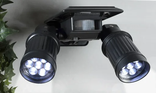 "Double solar spotlight with motion detector image"