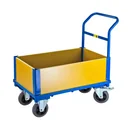 Transport trolley with 4 wooden walls