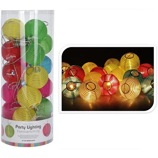 "Pro Garden Party Lighting - Indoor and Outdoor - 20 LED Lights - Lanterns - Multicolor image"