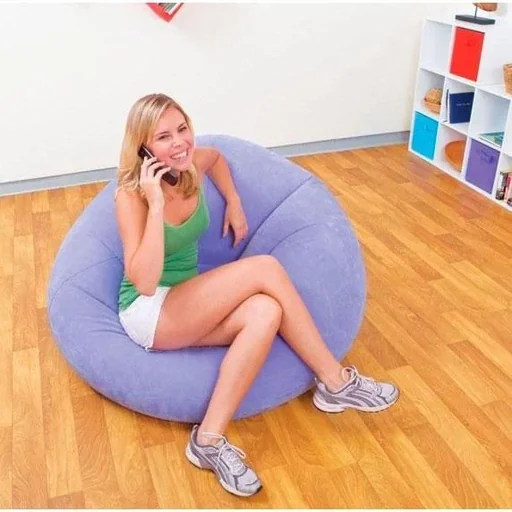 "Less Bean Bag - comfortable armchair-purple image"