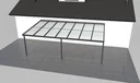 Patio roof Premium, anthracite, 7120 x 4060 mm - Polycarbonate multi-wall sheets 16 mm, opal