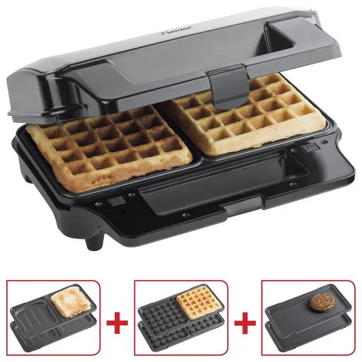 "3-in-1 interchangeable plate grill XL image"