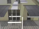 Patio roof extension module, color white, 4060 x 1200 mm