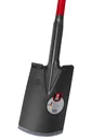 Spade power spade, blade thickness 5 mm, welded step protection powder-coated, wooden knob, steel tube handle 92 cm
